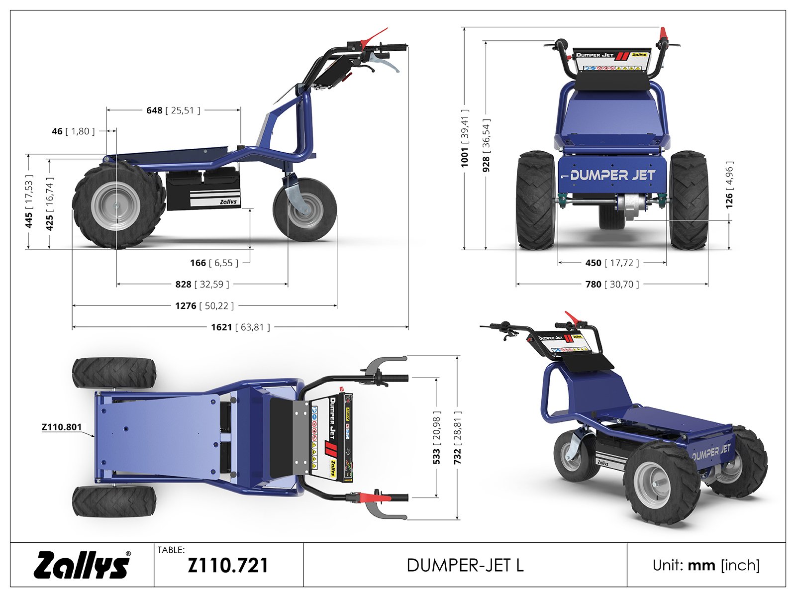 Dumper Jet L - fiche technique