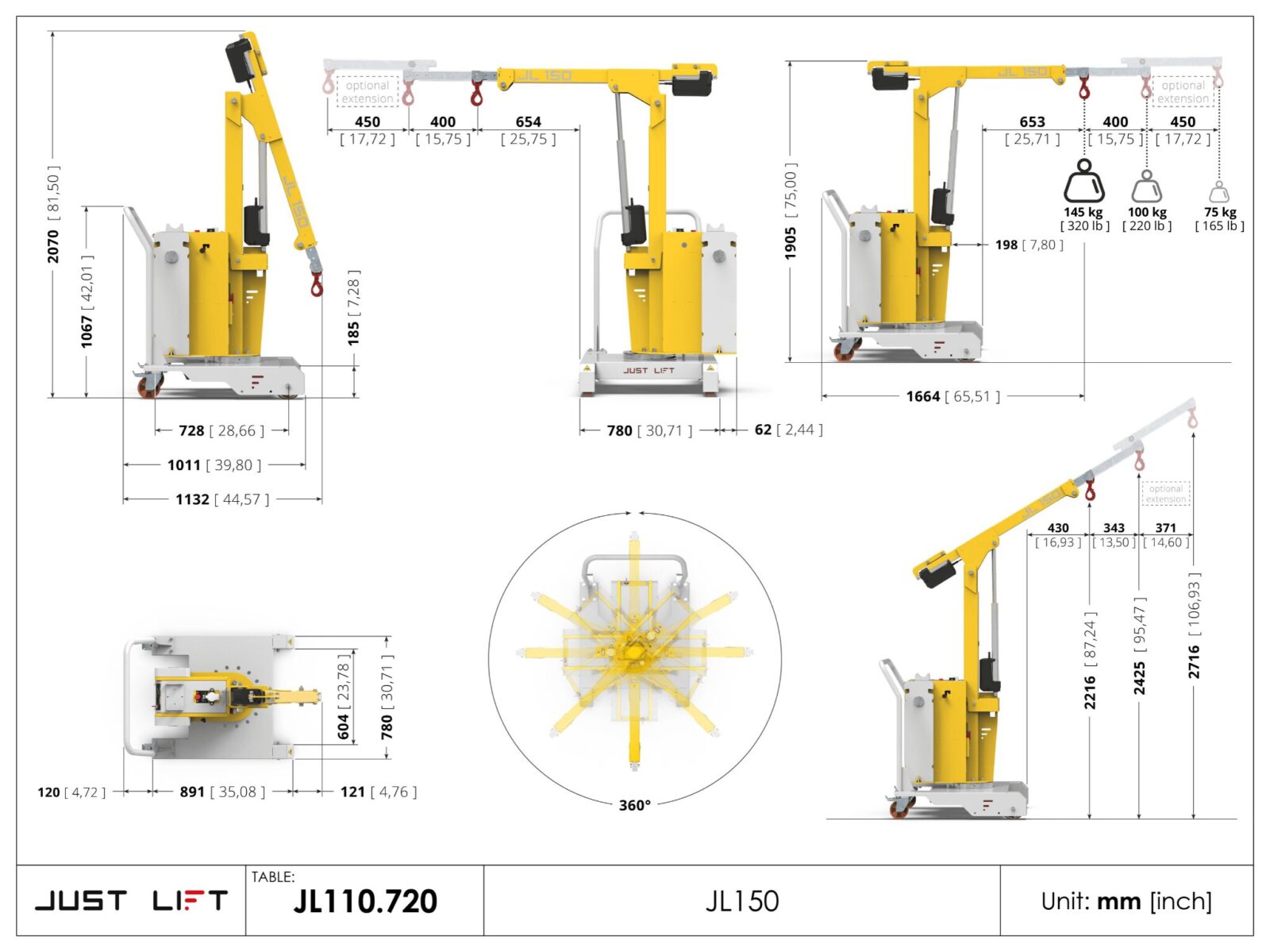 JL150 - fiche technique